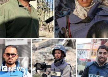 Five journalists among 20 killed in Israeli double strike on hospital
