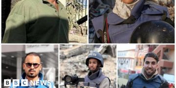 Five journalists among 20 killed in Israeli double strike on hospital