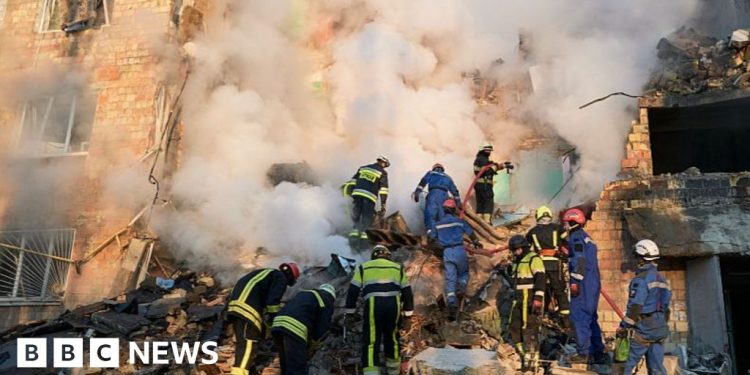 European leaders outraged after Russian strikes kill 21 and damage EU’s HQ