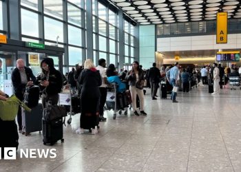 Day of delays after airport check-in system hit