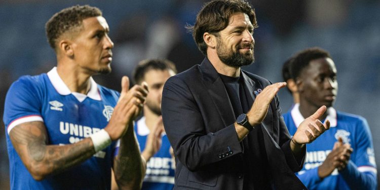 Keeping Rangers job afloat? Martin takes players wild swimming in team-bonding trip