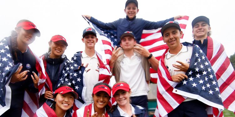 Team USA dominate singles to beat Europe in Junior Ryder Cup
