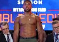 AJ weighs in nearly two stone heavier than Jake Paul