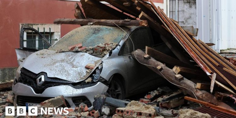 At least five killed after Storm Kristin hits Portugal
