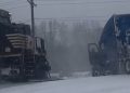 Semitruck hit by train in North Carolina