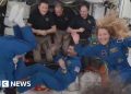 Moment crew docks at International Space Station