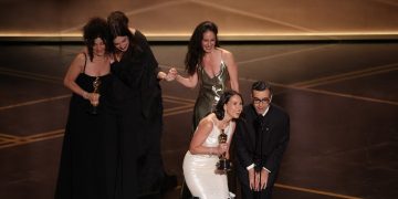 Rare Oscars tie goes to best live-action short film winners ‘The Singers,’ ‘Two People Exchanging Saliva’