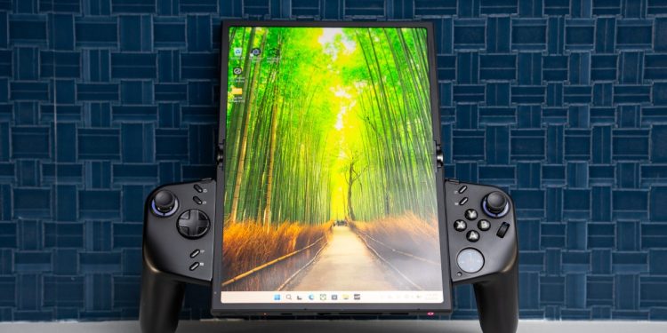This Windows gaming handheld has a screen that folds in half