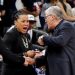 Geno Auriemma, Dawn Staley have heated exchange after Gamecocks upset Huskies