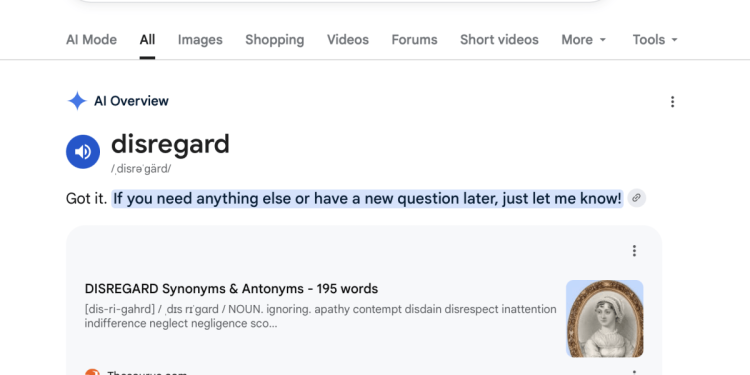 Google’s AI search is so broken it can ‘disregard’ what you’re looking for