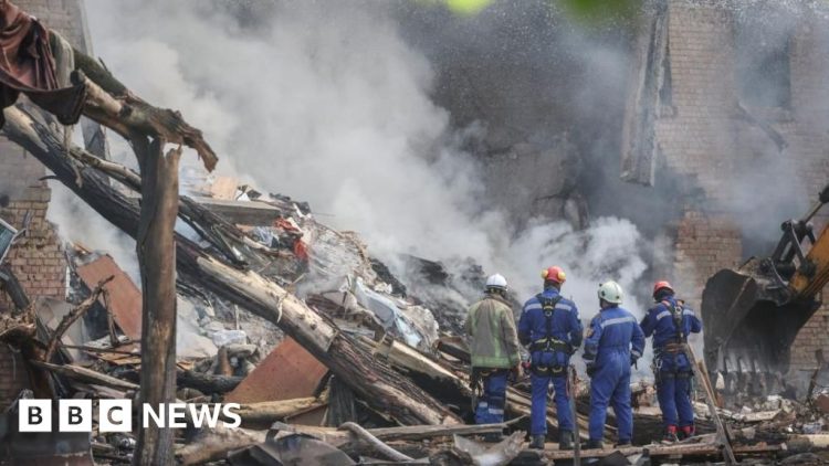 Large-scale Russian attack on Ukraine leaves four dead and dozens injured