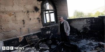 Israeli settlers set fire to mosques, cars and farm land in West Bank, Palestinians say