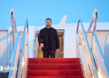 Zelensky in US to press Trump on air defences