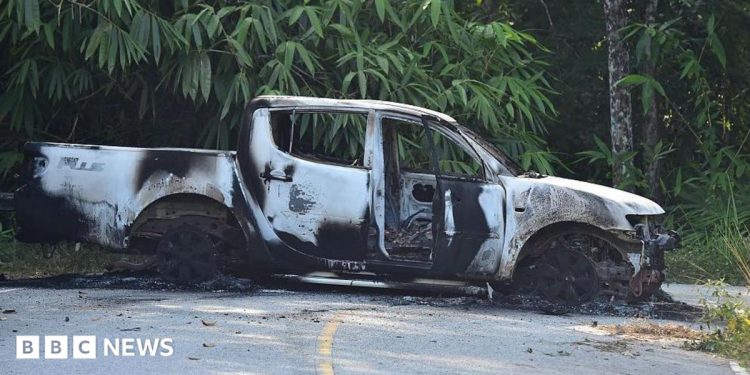 Dozens of co-ordinated arson attacks hit southern Thailand
