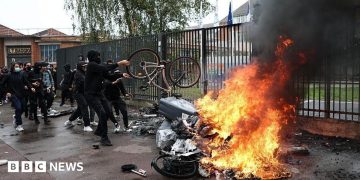 Dozens hurt and hundreds arrested in wave of French school protests
