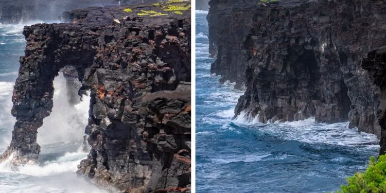 Hawaii’s picturesque Hōlei Sea Arch collapses into the ocean