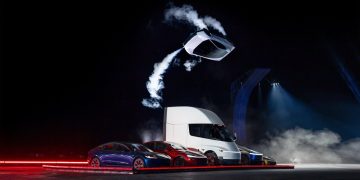 The incredible flying Tesla Roadster is just for show