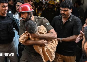At least 27 pupils and teacher killed after Pakistan school roof collapses