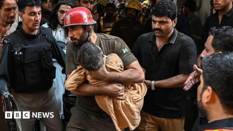 At least 27 pupils and teacher killed after Pakistan school roof collapses
